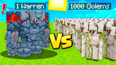 1 Mega Golem Vs 1000 Golems De Hierro Batallas De Mobs Youtube