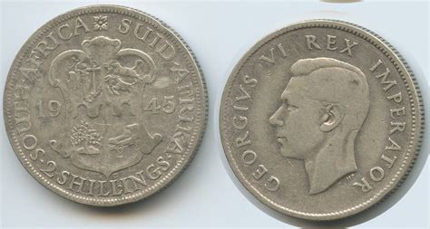 Südafrika 2 Shillings Silber 1945 H0413 RAR King George VI 1936 1952