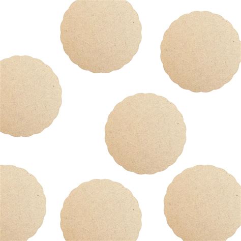 Kit 50 Sousplat Supla 30 Cm Mdf Cru Borda Ondulada Disco Bolacha Mdf