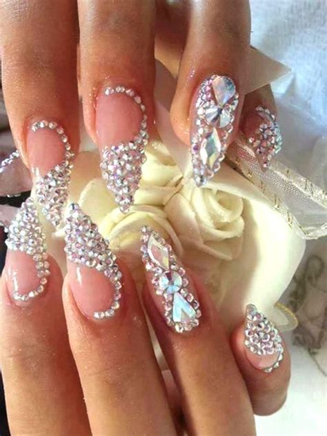 Rhinestone Stiletto Nails Nails Design With Rhinestones Rhinestone Nails Bling Nails