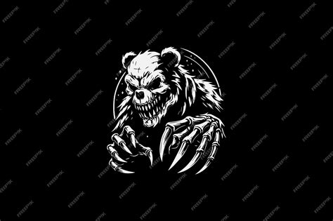 Premium Vector Scary Bear Illustration Graphic Design Vector Templates