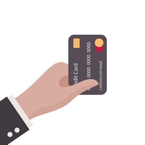 Hand Holding Credit Card 23206151 Vector Art At Vecteezy