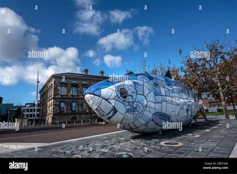 Famous Fish Statue In Belfast Northern Ireland Uk Stock Photo Alamy