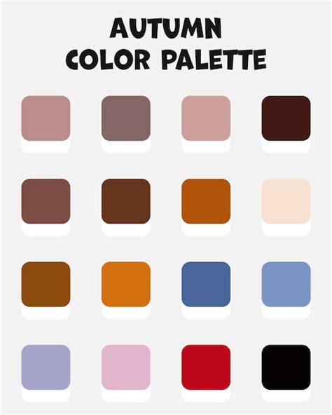 Premium Vector | Autumn color palette. color selection. vector