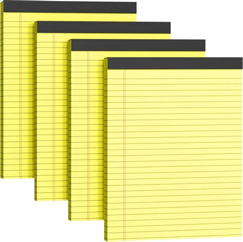 Amazon MSKKSM Legal Pads 8 5 X 11 4 Pack Yellow Note Pads 8 5 X