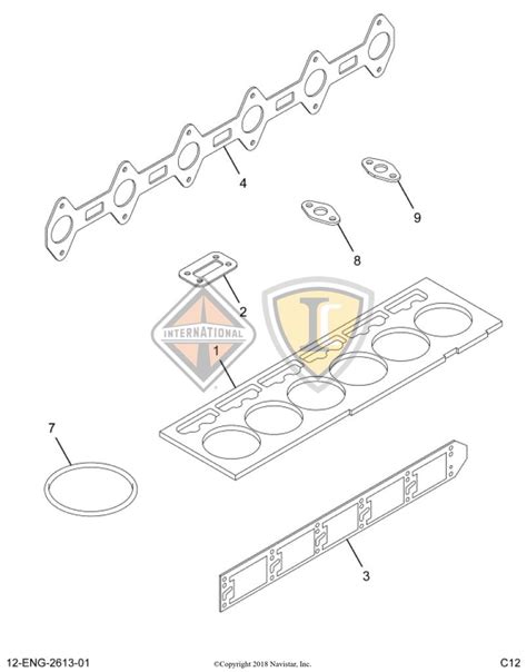 1830720C96 By Navistar International GASKET KIT CYLINDER HEAD