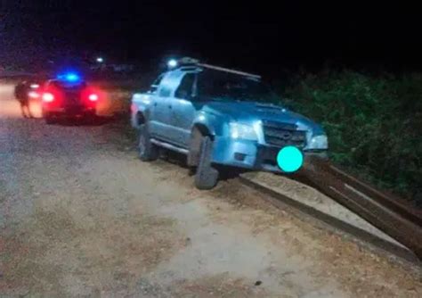 Chajarí conductor alcoholizado despistó y chocó contra el guardarrail