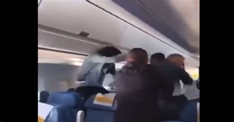 Vid O Une Violente Bagarre Clate Entre Plusieurs Passagers Dun Vol