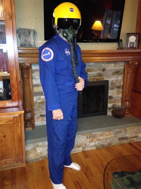 Nasa Flight Helmet Oxygen Mask Helmet Bag And Jsc Sta Flight Suit