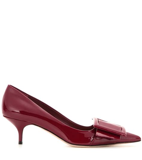 Miu Miu Patent Leather Kitten Heel Pumps