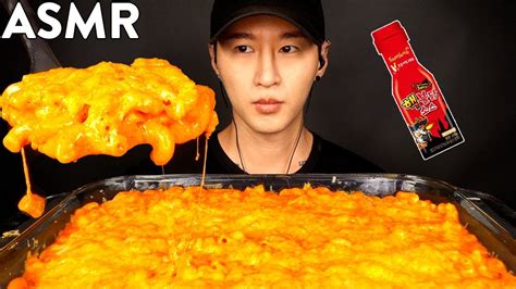 ASMR NUCLEAR FIRE MAC \u0026 CHEESE MUKBANG (No Talking) COOKING \u0026 EATING SOUNDS | Zach ...