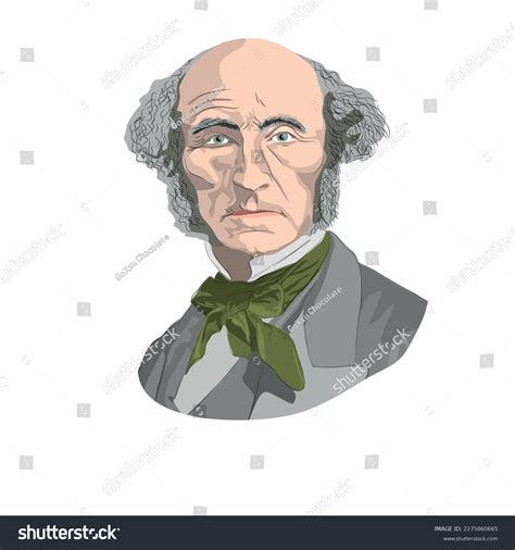 John Stuart Mill 1806 1873 Filósofo inglés vector de stock libre