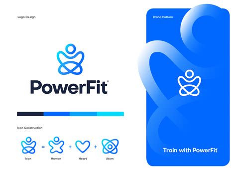 Powerfit Branding By Evgeny Tutov Visual Branding Logo Branding