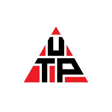 UTP triangle letter logo design with triangle shape. UTP triangle logo ...