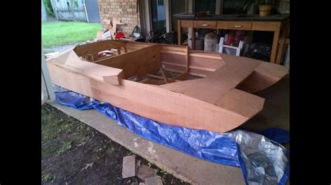 Homemade Plywood Jet Boat Pt 7 Sheathing Youtube