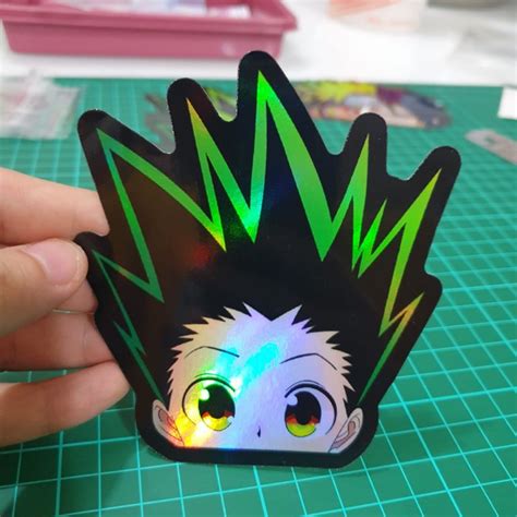 Jual Sticker Hologram Anime PHS38 Besar Hunter X Hunter Gon