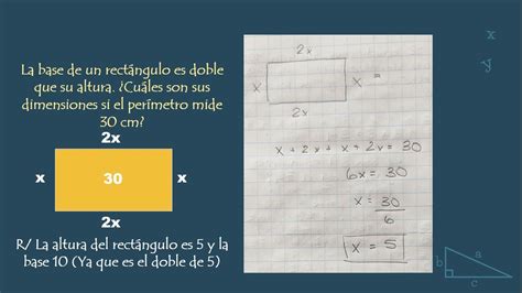 la base de un rectángulo es el doble de su altura cuales son sus