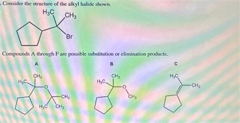 Solved Consider The Structure Of The Alkyl Halide Shown H3c