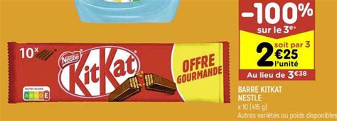 Offre Barre Kitkat Nestl Chez Leader Price