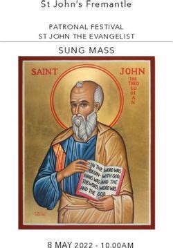 SUNG MASS St John S Fremantle PATRONAL FESTIVAL ST JOHN THE