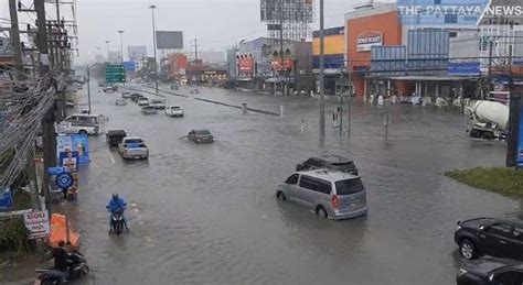 Summer Storm Hits Pattaya Causes Flooding Across City More Heavy Rain