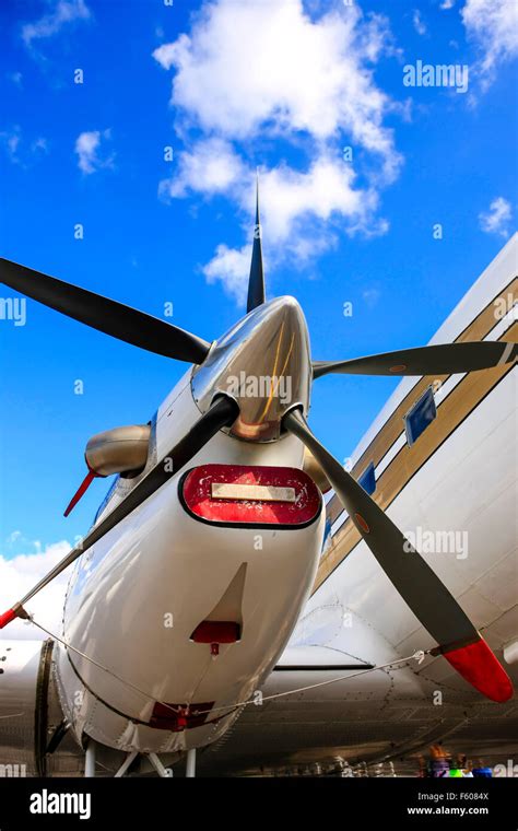 Close Up Of A Pratt Whitney Canada PT6A 65R Turboprop Engine On A