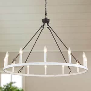 Lwytjo Moomal Light Black Farmhouse Candle Dimmable Wagon Wheel