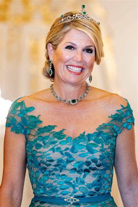 Queen Maxima Of The Netherlands Dazzles In The Dutch Emerald Tiara At A