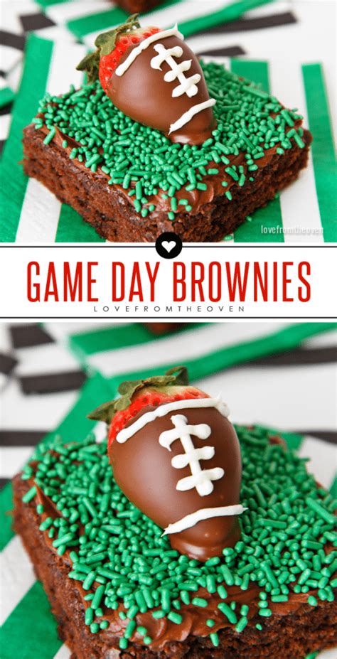 Football Brownies For Game Day • Love From The Oven