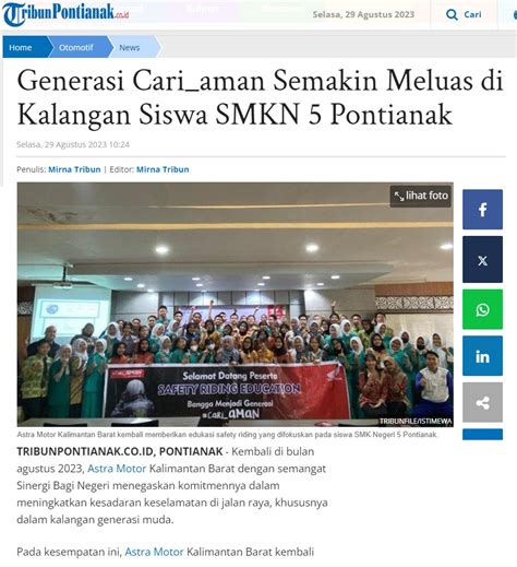 Generasi Cari Aman Semakin Meluas Di Kalangan Siswa SMKN 5 Pontianak