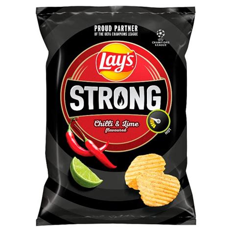 Lay S Strong Chili Lime Flavoured Potato Chips G Tesco Online