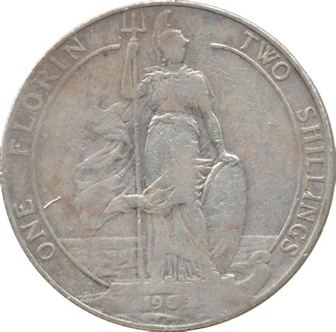 Grande Bretagne Florin Shilling Edward Vii Tb Gon Alves