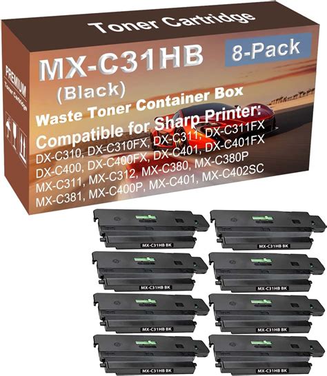 Amazon 8 Pack Compatible High Yield DX C400FX DX C401 DX C401FX