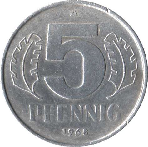 5 Pfennig Alemanha Oriental Numista