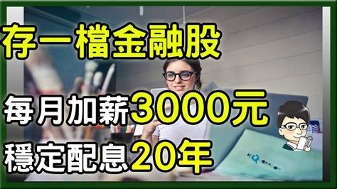 存優質金融官股再一檔，每月加薪3000元，金融官股穩穩配，哪一檔是績優股，報酬最高│穩定配息10年以上│殖利率為定存的5倍以上 Youtube