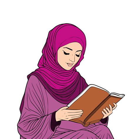 Muslim woman reading Quran 24960140 PNG