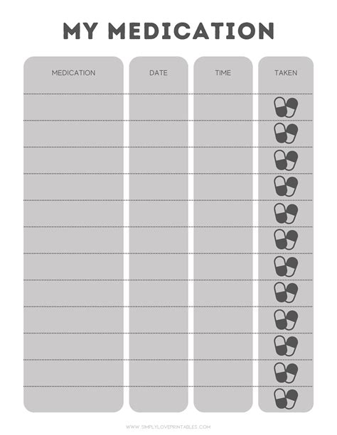 Free Printable Medication Trackers Simply Love Printables