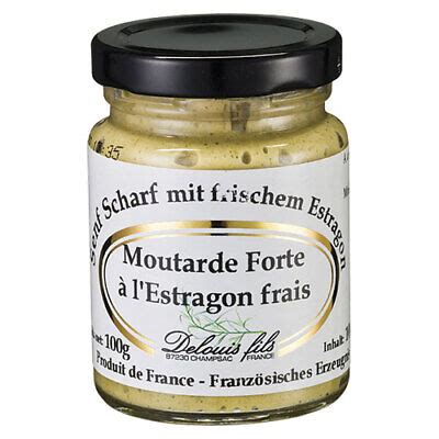 Delouis Moutarde Forte à l Estragon französischer Senf mit Estragon