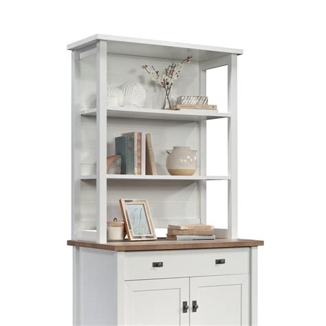 Sauder Cottage Road Engineered Wood Library Hutch In White Finish