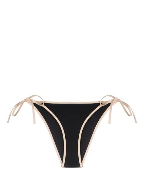 TOTEME Stripe Tie Bikini Bottoms Black FARFETCH UK