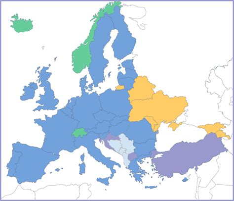 Politička karta Europe Europski dom Zagreb