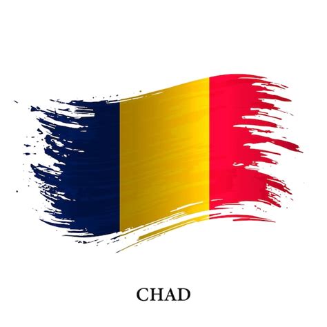 Premium Vector Grunge Flag Of Chad Brush Stroke Vector