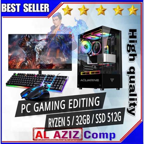 Jual PC Rakitan Gaming Fullset AMD Ryzen 5 5600G RAM 32gb SSD 512gb