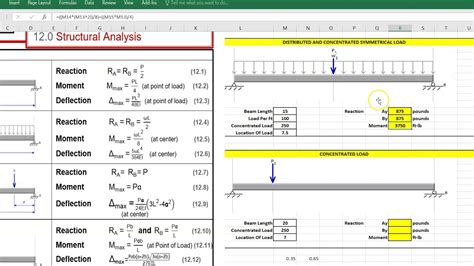 Cantilever Beam Calculation Xls Design Talk