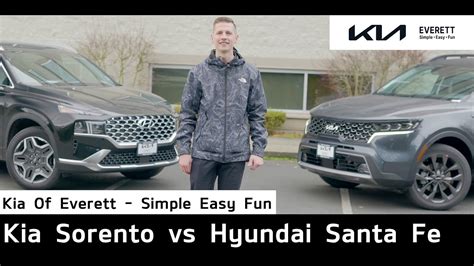 Kia Sorento Vs Hyundai Santa Fe Battle Of The Mid Size Suv Youtube