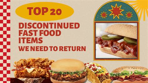 20 Discontinued Fast Food Items We Need To Return