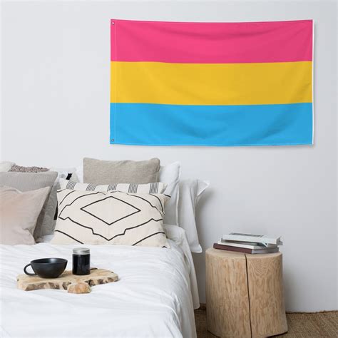 Pansexual Lgbtq Pride Flag Wall Hanging Etsy