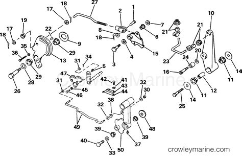 Shift Throttle Linkage Tiller Electric Rope Models Outboard