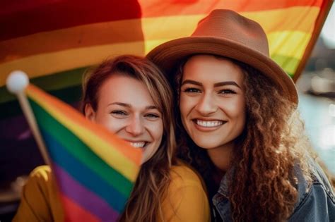 Premium Ai Image Beautiful Lesbian Couple In A Boat In Amsterdam