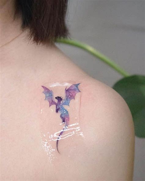 Cute Dragon Tattoo By Sirenink Tatuagens Femininas Delicadas Tatoo Tatuagens Bonitas